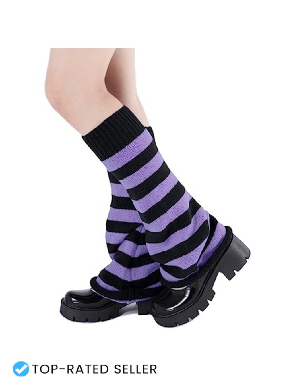 Knit Leg Warmers Women Girls Y2K Gothic Lolita 70s 80s One Size Warm